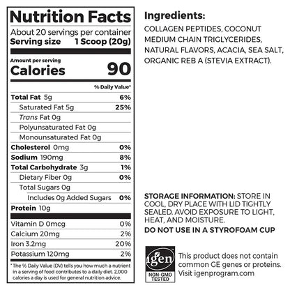 Keto Collagen Protein Powder - Vanilla